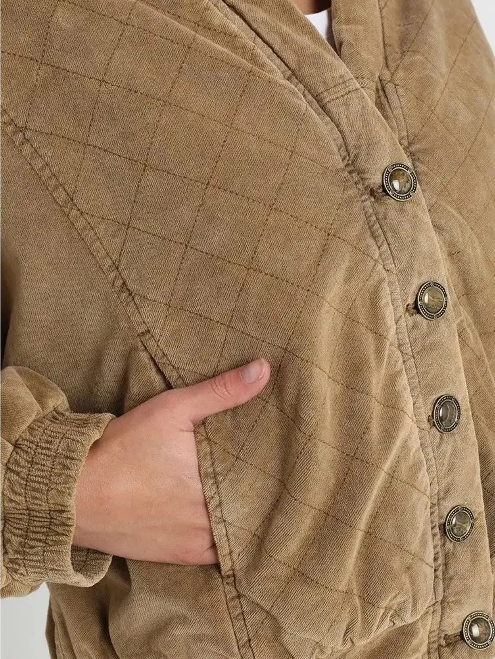 Free People Main Squeeze Bomber Jacket in M (Like New) - Picture 3 of 6